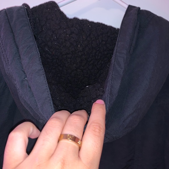 M Black Double-Layered Coat with Hoodie - Picture 13 of 15